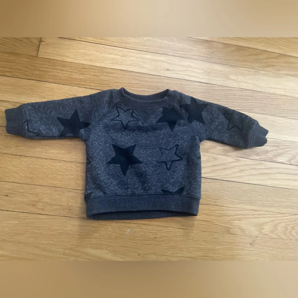 Koala Kids Navy Star Sweatshirt – Baby 0–3 Months ⭐